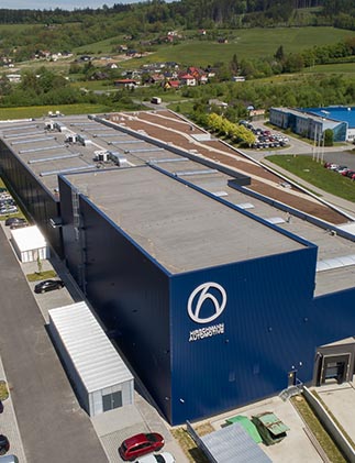 Letecká fotografie výrobní haly Hirschmann Automotive